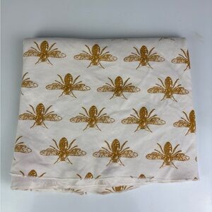 Kate Quinn vintage bee print organic cotton swaddle blanket